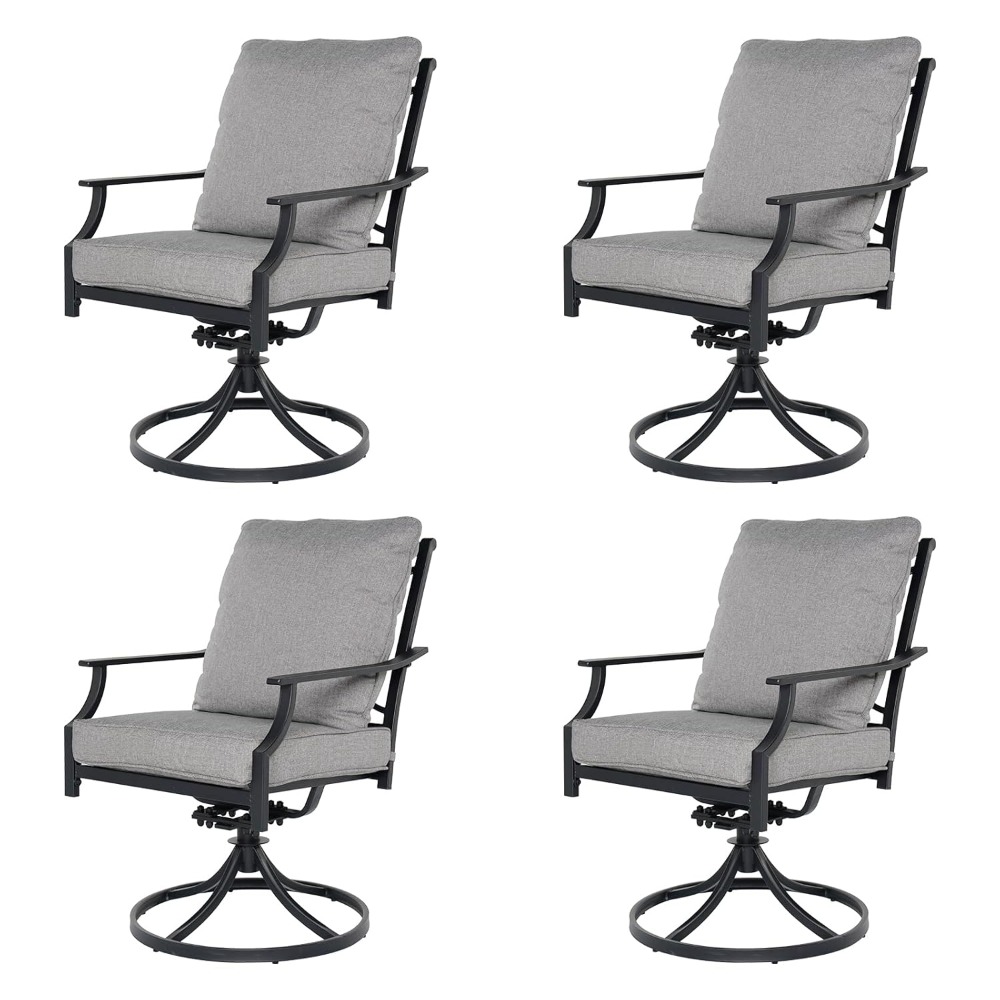 Outdoor Furniture Dining Set - Dining Chairs Set of 4，Outdoor Swivel