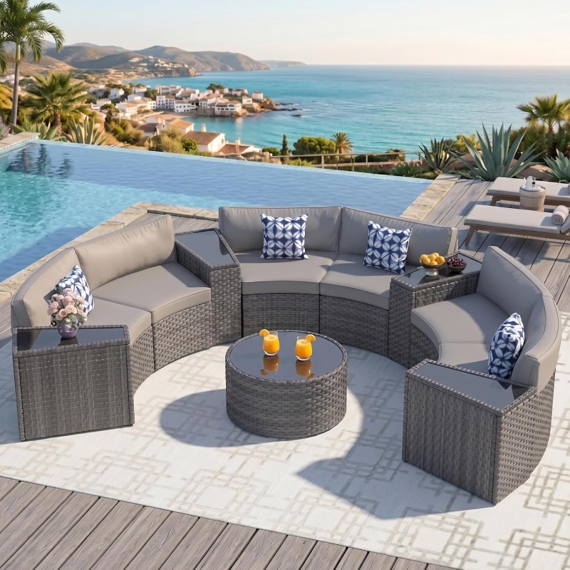 Outdoor Furniture Varnish - ABCASA Outdoor Patio Furniture Set with