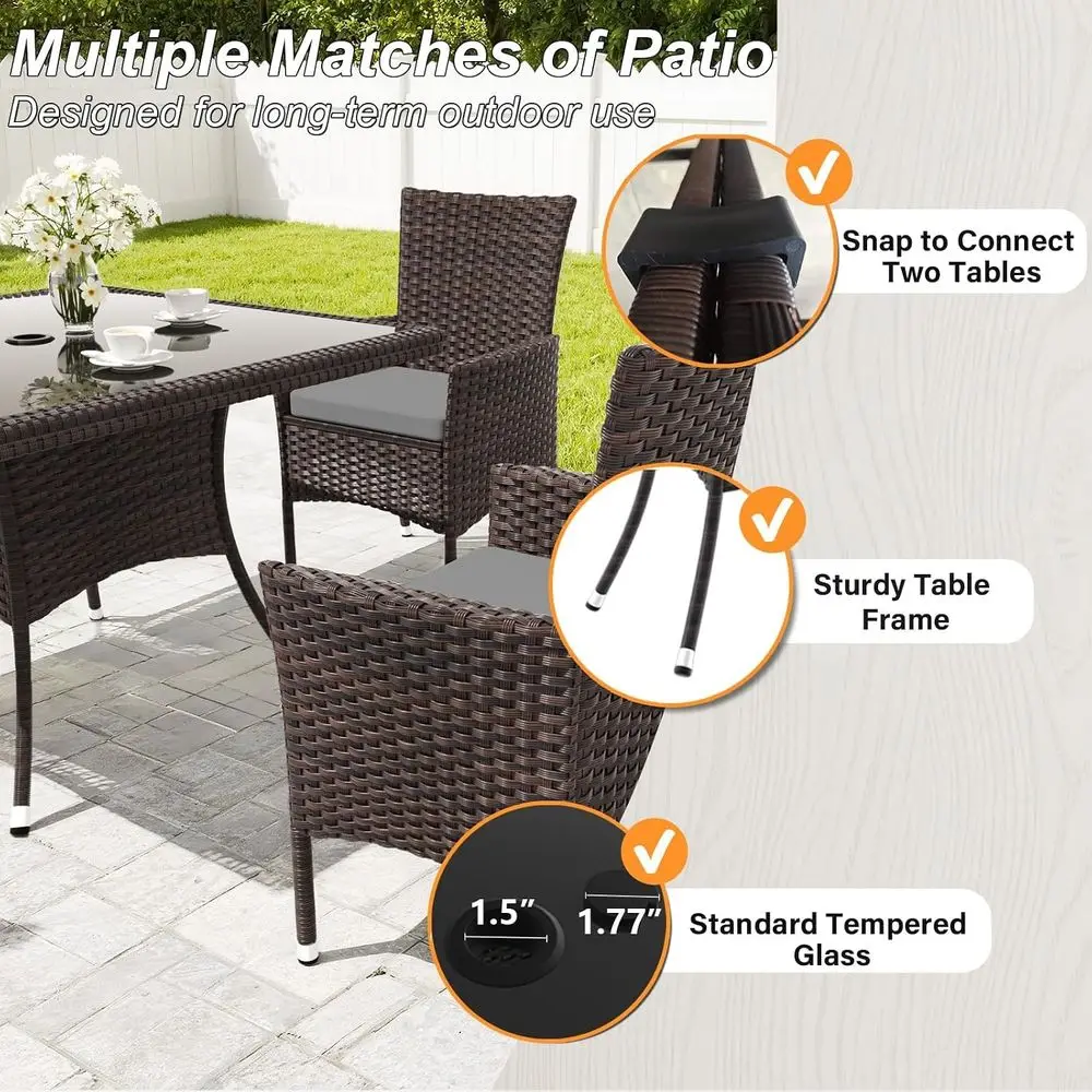 10-Piece Weather-Resistant Rat - Outdoor Furniture Dining Set reseña y precio