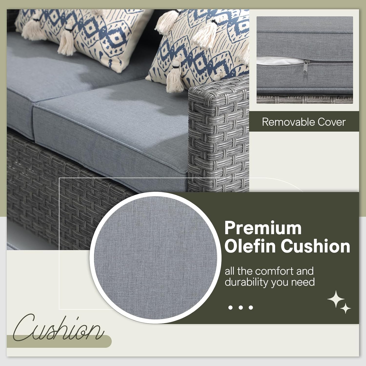 6pcs Grey PE Rattan Outdoor Se - Outdoor Furniture Dining Set reseña y precio