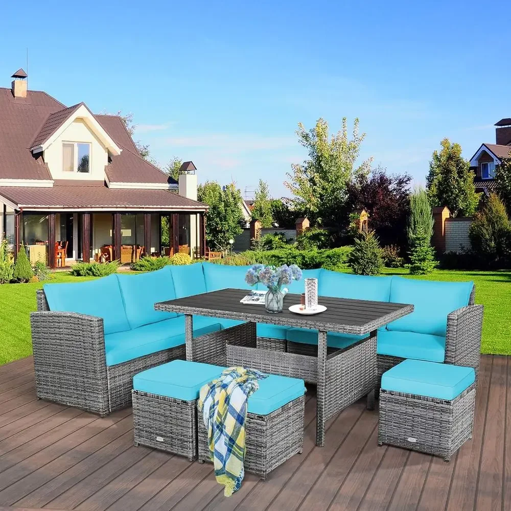 Turquoise Outdoor Sectional So - Outdoor Furniture Dining Set reseña y precio