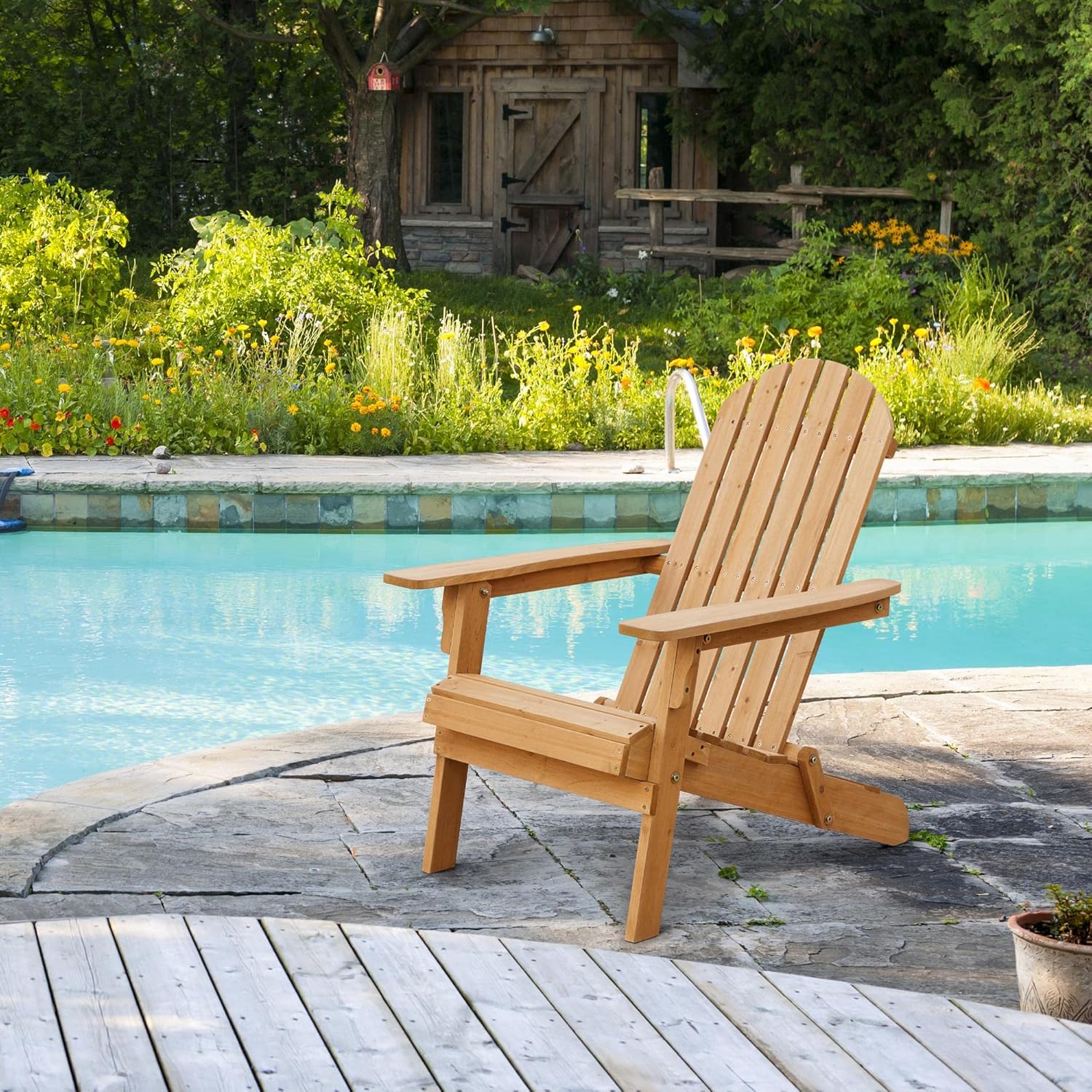 Folding Adirondack Chair Set o - Outdoor Furniture And Fire Pit reseña y precio