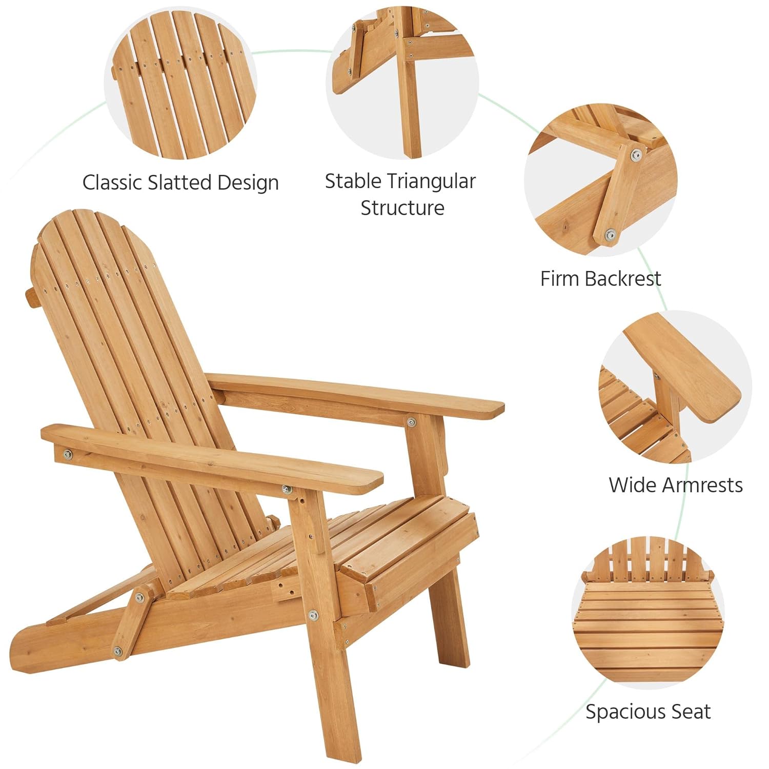 Folding Adirondack Chair Set o - Outdoor Furniture And Fire Pit reseña y precio