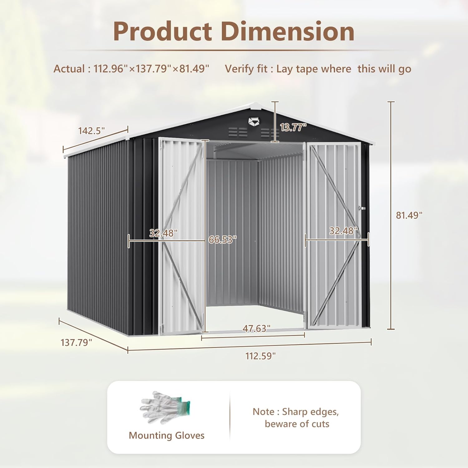 10x12 FT Metal Outdoor Storage - Outdoor Furniture Design reseña y precio