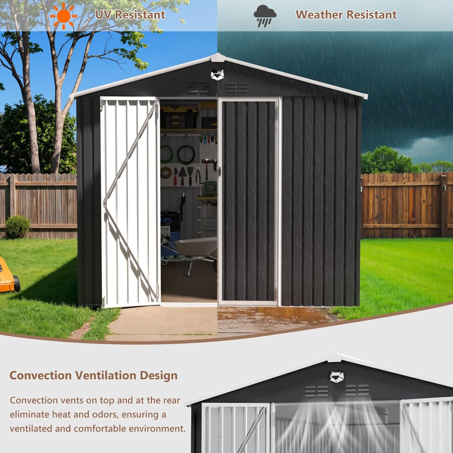 10x12 FT Metal Outdoor Storage - Outdoor Furniture Design reseña y precio