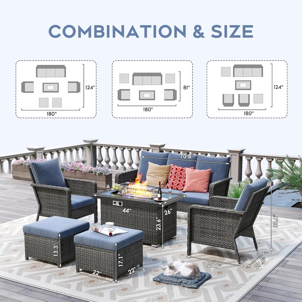Outdoor Patio Furniture Set Wi - Outdoor Furniture And Fire Pit reseña y precio