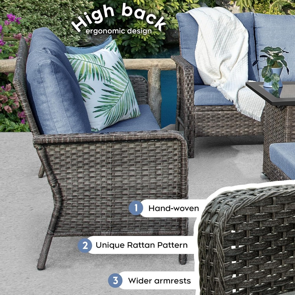 Outdoor Patio Furniture Set Wi - Outdoor Furniture And Fire Pit reseña y precio