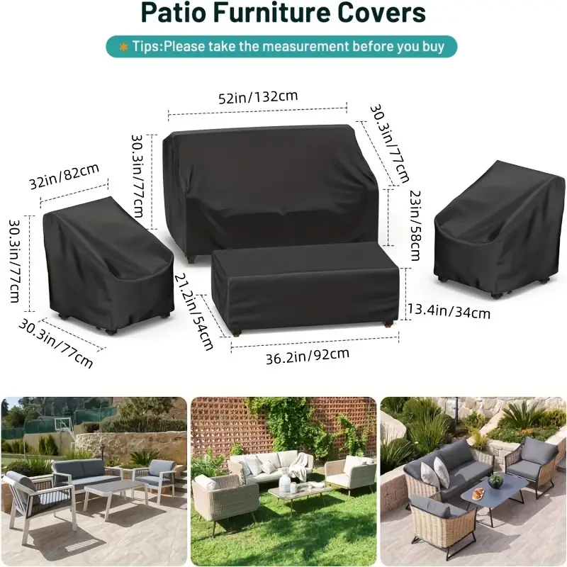 4pcs/Set Patio Furniture Cover - Outdoor Furniture Varnish reseña y precio