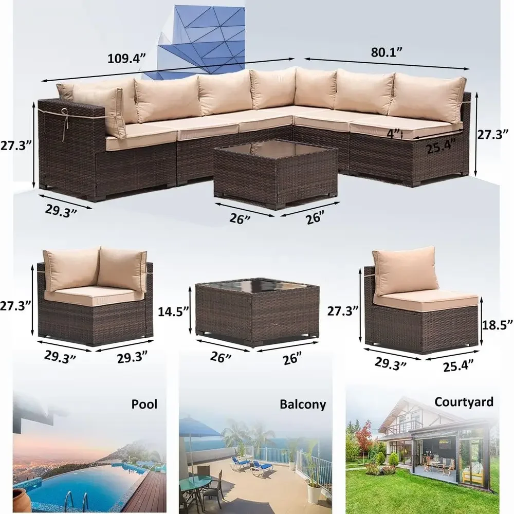 8-Piece Outdoor Patio Furnitur - Outdoor Furniture And Fire Pit reseña y precio