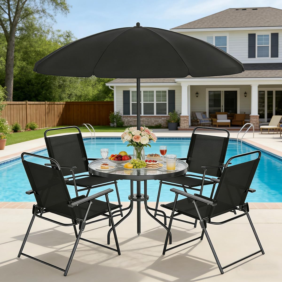 6-Piece Outdoor Patio Dining S - Outdoor Furniture Dining Set reseña y precio