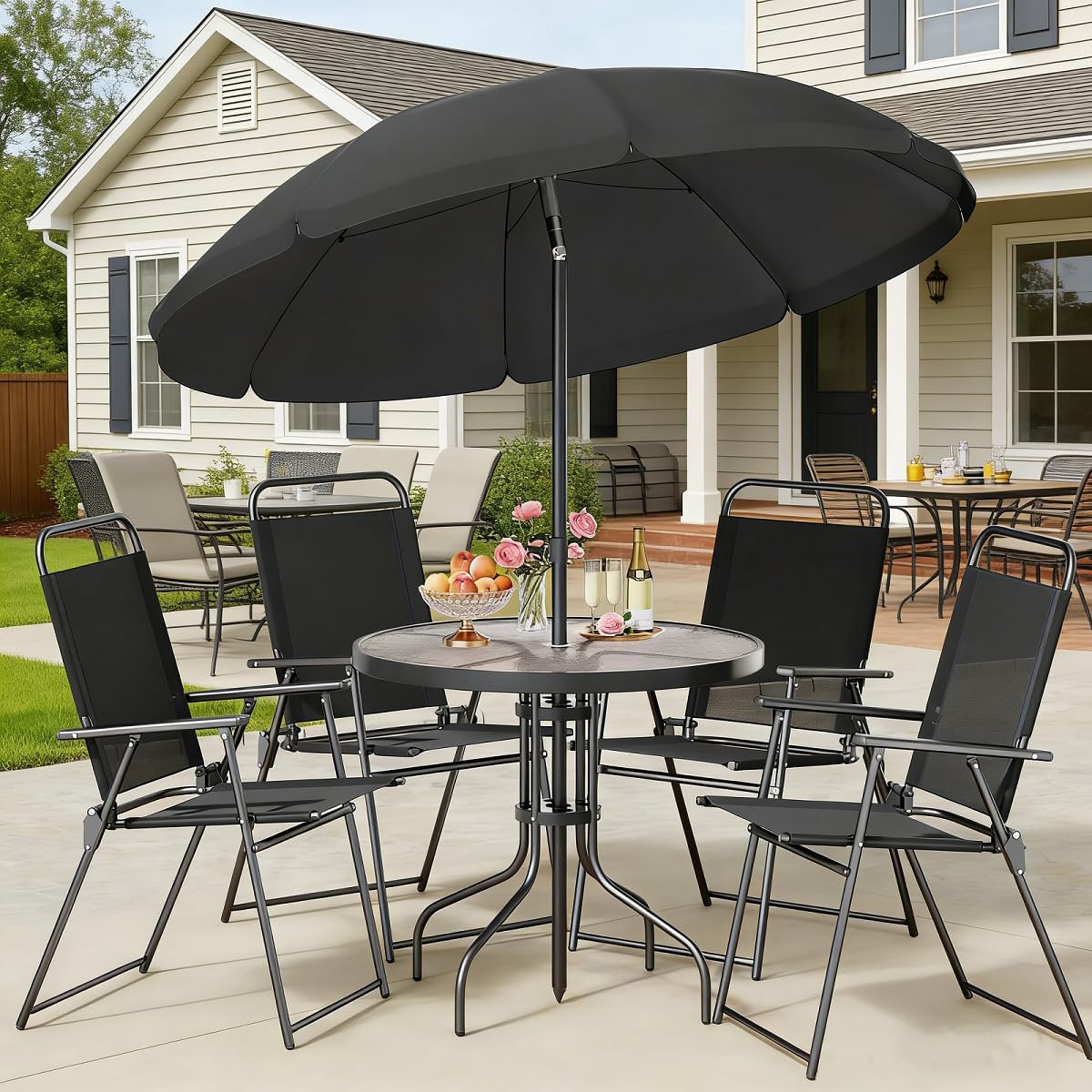 6-Piece Outdoor Patio Dining S - Outdoor Furniture Dining Set reseña y precio