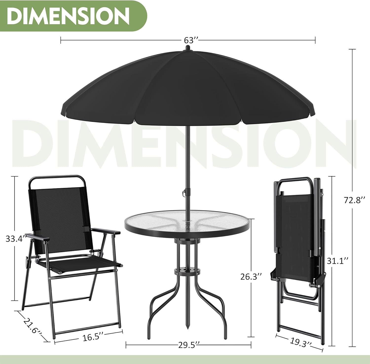 6-Piece Outdoor Patio Dining S - Outdoor Furniture Dining Set reseña y precio