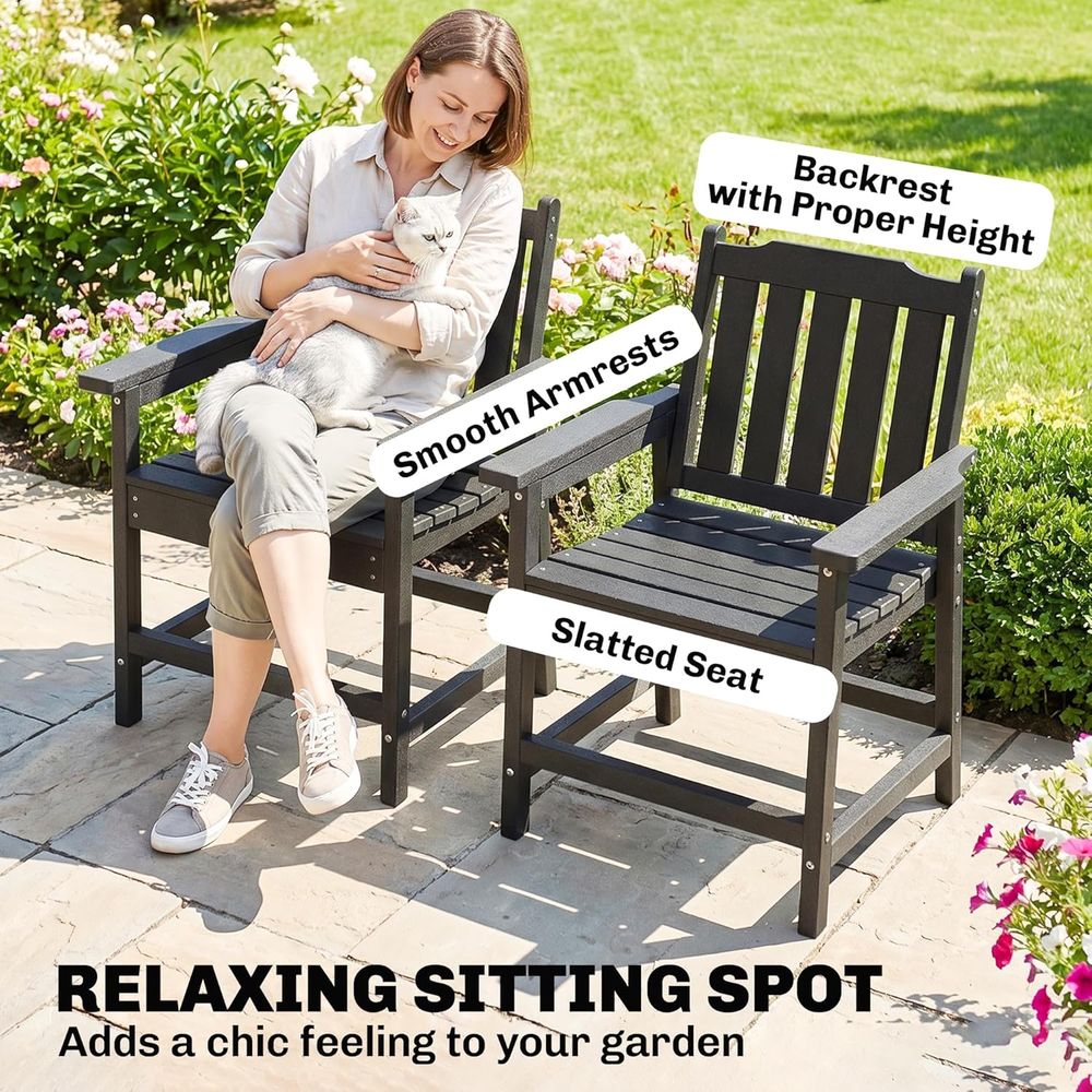 Durable HDPE 2-Piece Patio Din - Outdoor Furniture Dining Set reseña y precio