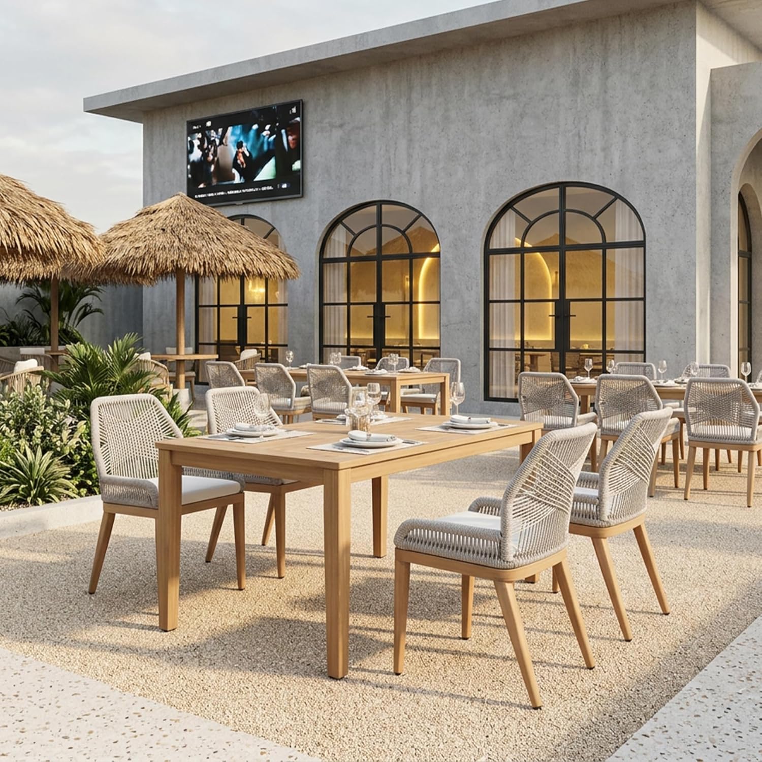Modern Aluminum Outdoor Dining - Outdoor Furniture Dining Set reseña y precio