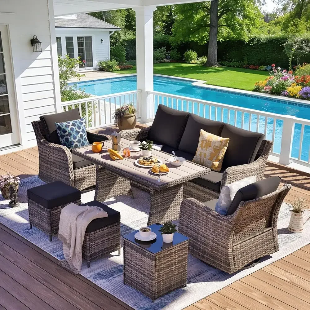 7-Piece Outdoor Patio Furnitur - Outdoor Furniture Dining Set reseña y precio
