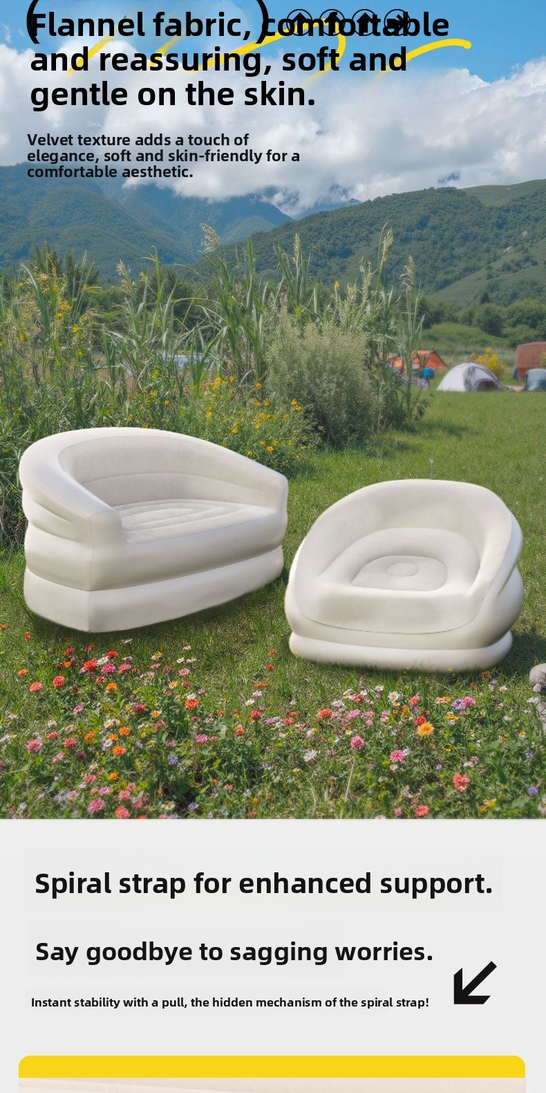 Portable Iatable Sofa for Cam  - Outdoor Furniture Design reseña y precio