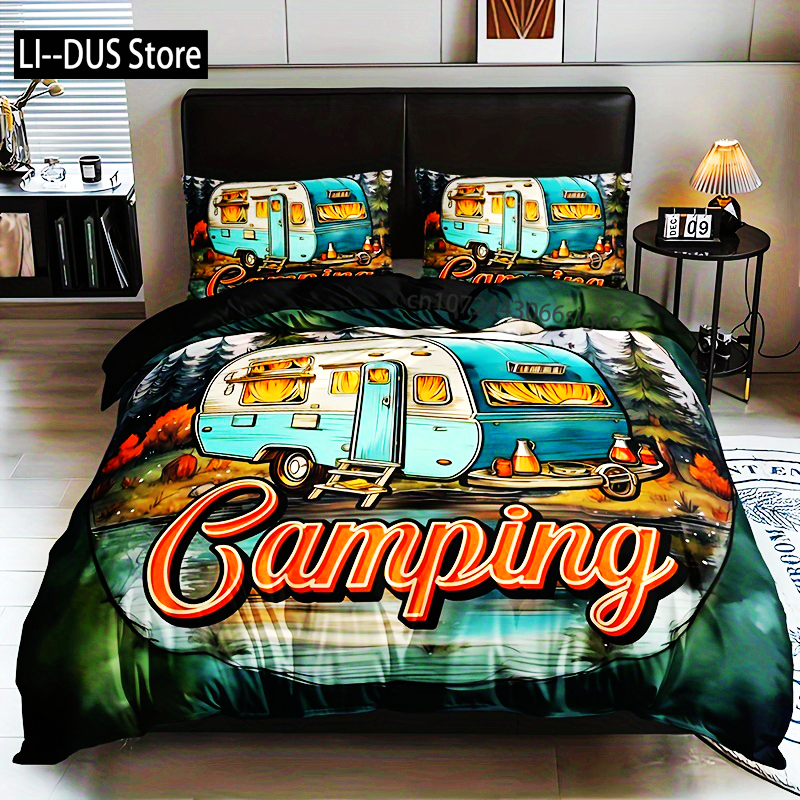 Camping Car Letter Print Beddi - Outdoor Furniture Pillows reseña y precio