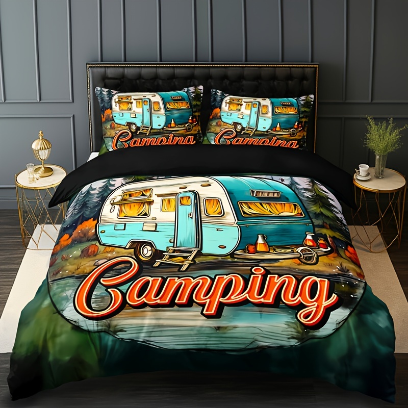 Camping Car Letter Print Beddi - Outdoor Furniture Pillows reseña y precio