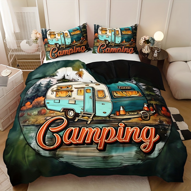 Camping Car Letter Print Beddi - Outdoor Furniture Pillows reseña y precio