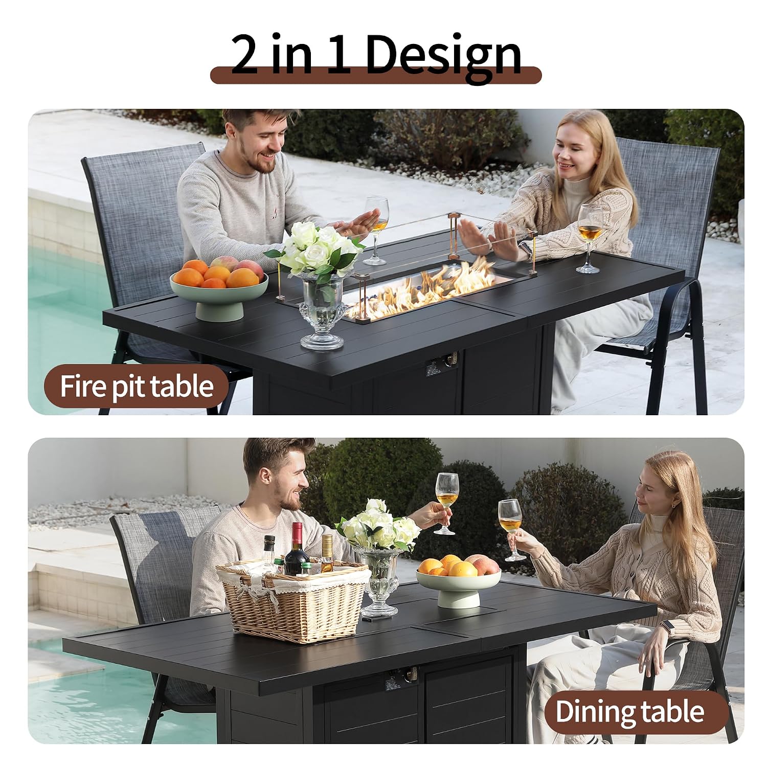7 Pieces Patio Furniture Set w - Outdoor Furniture Dining Set reseña y precio