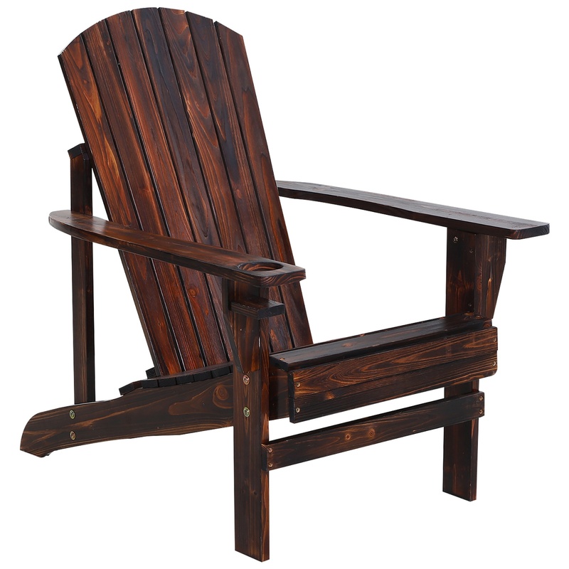 Outsunny Wooden Adirondack Cha - Outdoor Furniture And Fire Pit reseña y precio