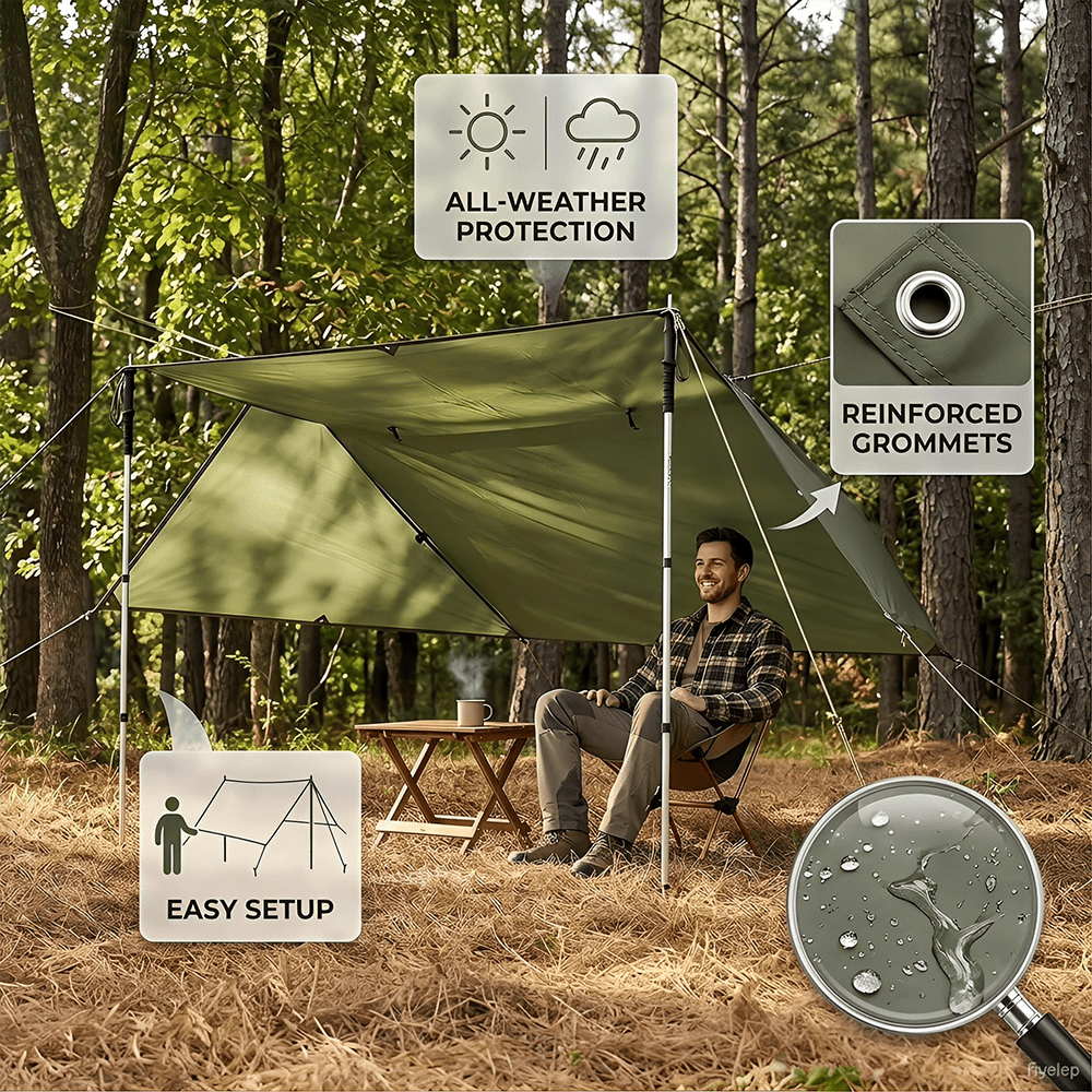 Outdoor Waterproof Tarp, Multi - Outdoor Furniture Varnish reseña y precio