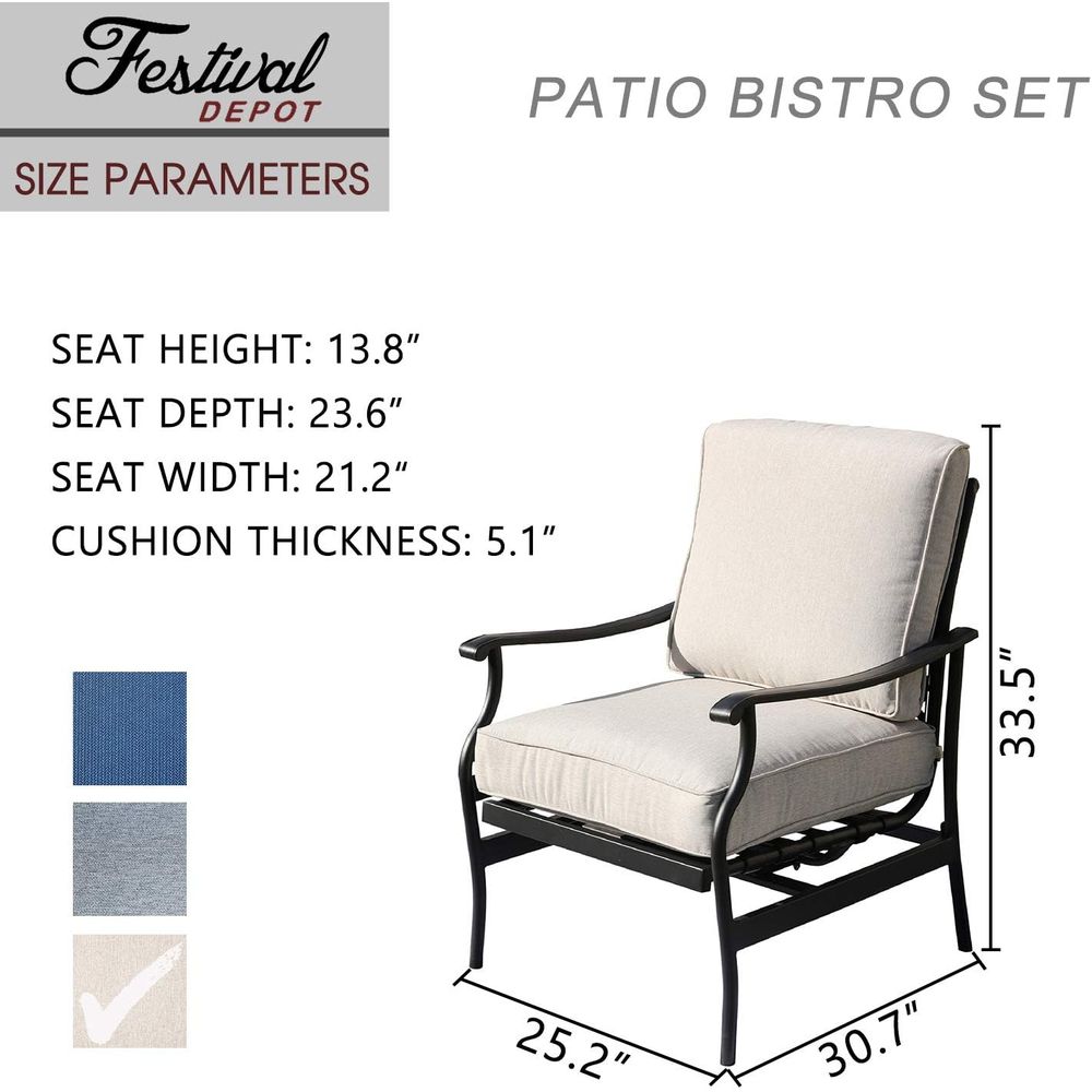 Outdoor Patio Bistro Armrest C - Outdoor Furniture Dining Set reseña y precio
