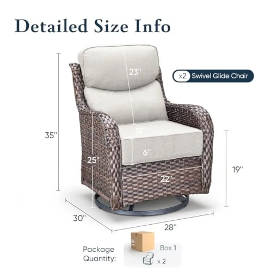 Outdoor swivel rocker patio ch - Outdoor Furniture Zone reseña y precio