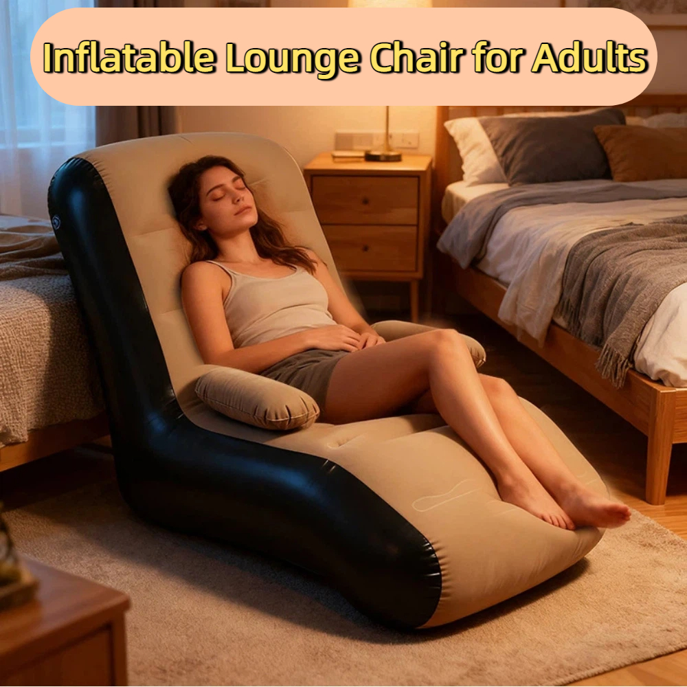 Inflatable Lounger Sofa with S - Outdoor Furniture Pillows reseña y precio