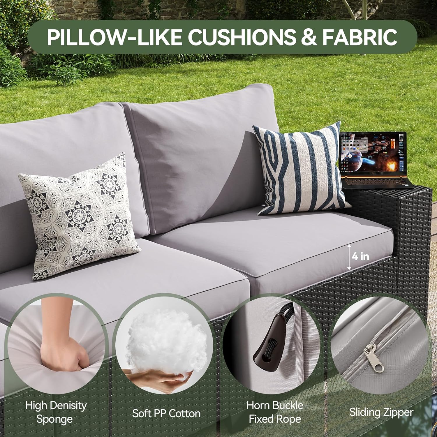 Outdoor Patio Furniture Set wi - Outdoor Furniture And Fire Pit reseña y precio