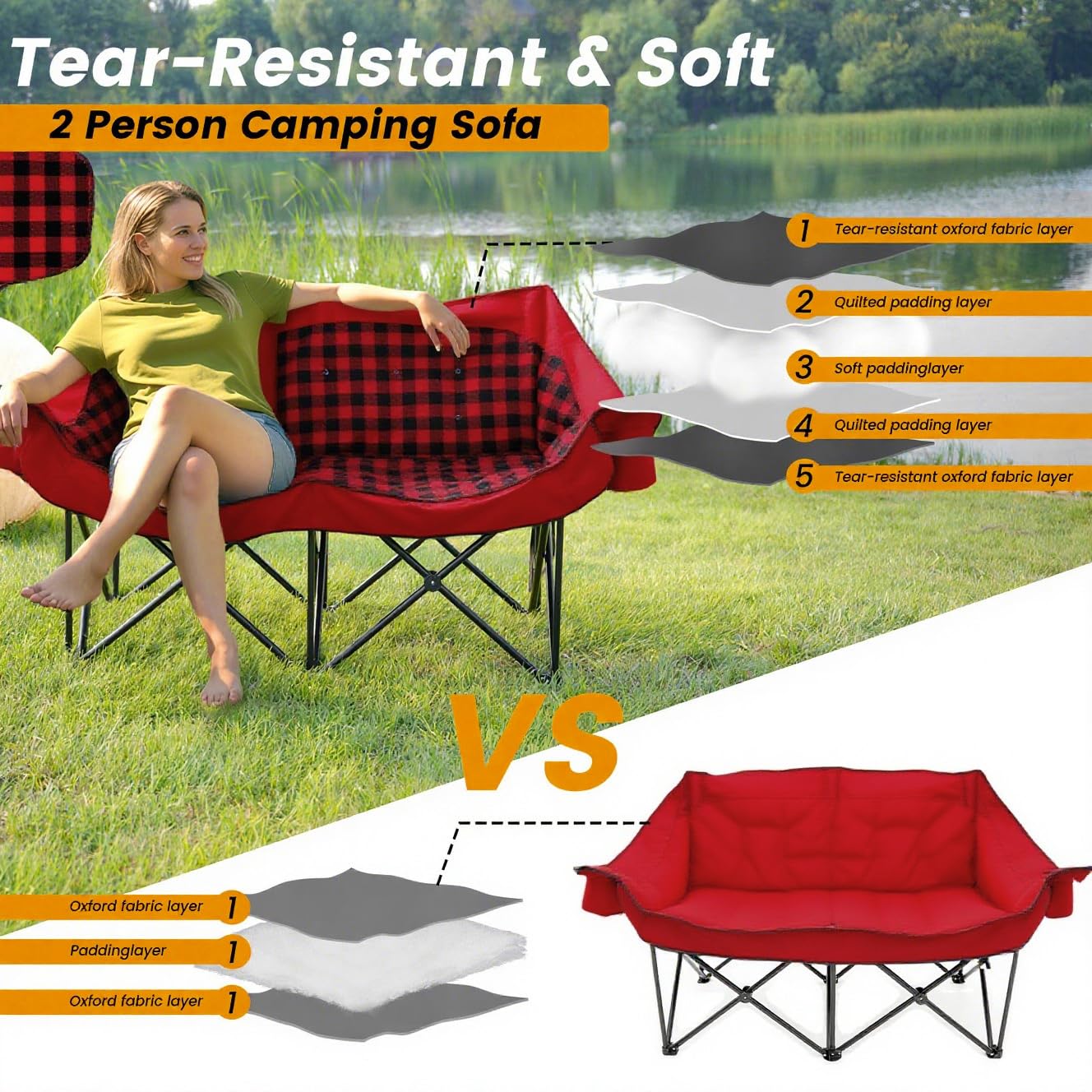 Heated Double Camping Couch Wi - Outdoor Furniture Zone reseña y precio