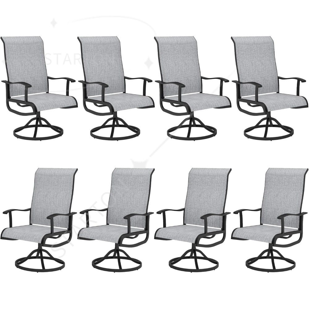 Patio Swivel Chairs Set Outdoo - Outdoor Furniture Dining Set reseña y precio