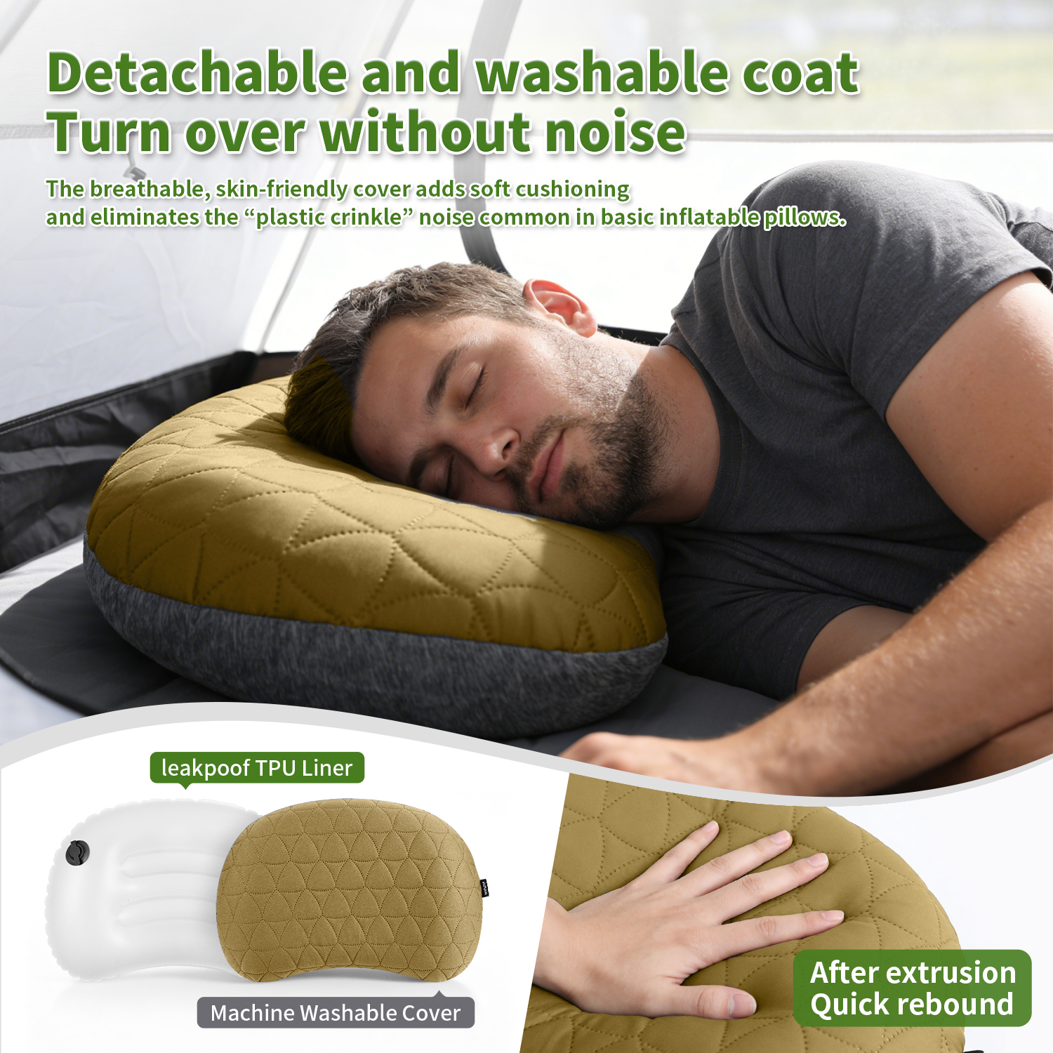 MAPLEAF Camping Inflatable Pil - Outdoor Furniture Pillows reseña y precio