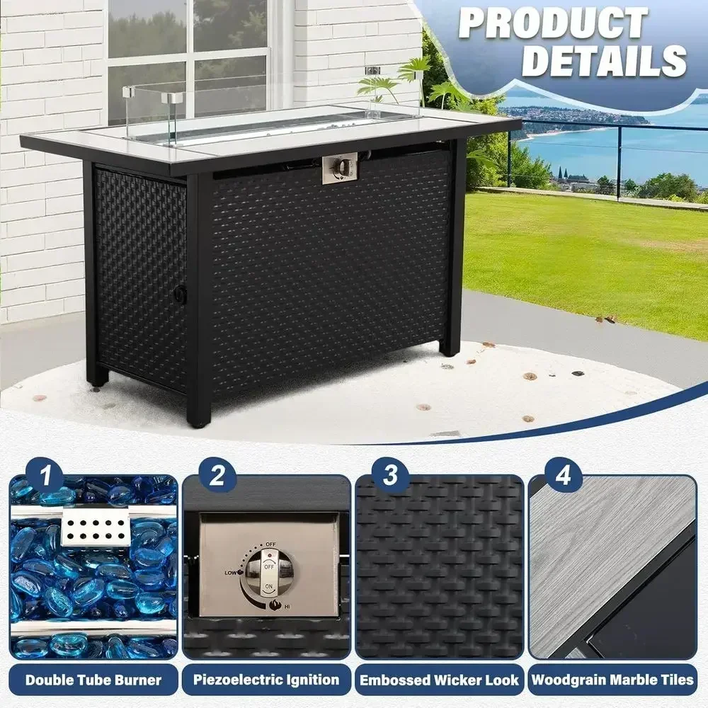 6-Piece Outdoor Patio Furnitur - Outdoor Furniture And Fire Pit reseña y precio