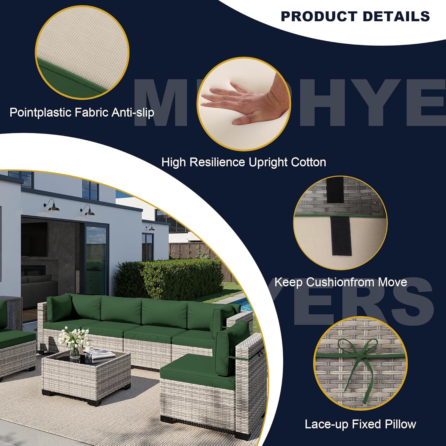 8-Piece Outdoor Patio Furnitur - Outdoor Furniture And Fire Pit reseña y precio