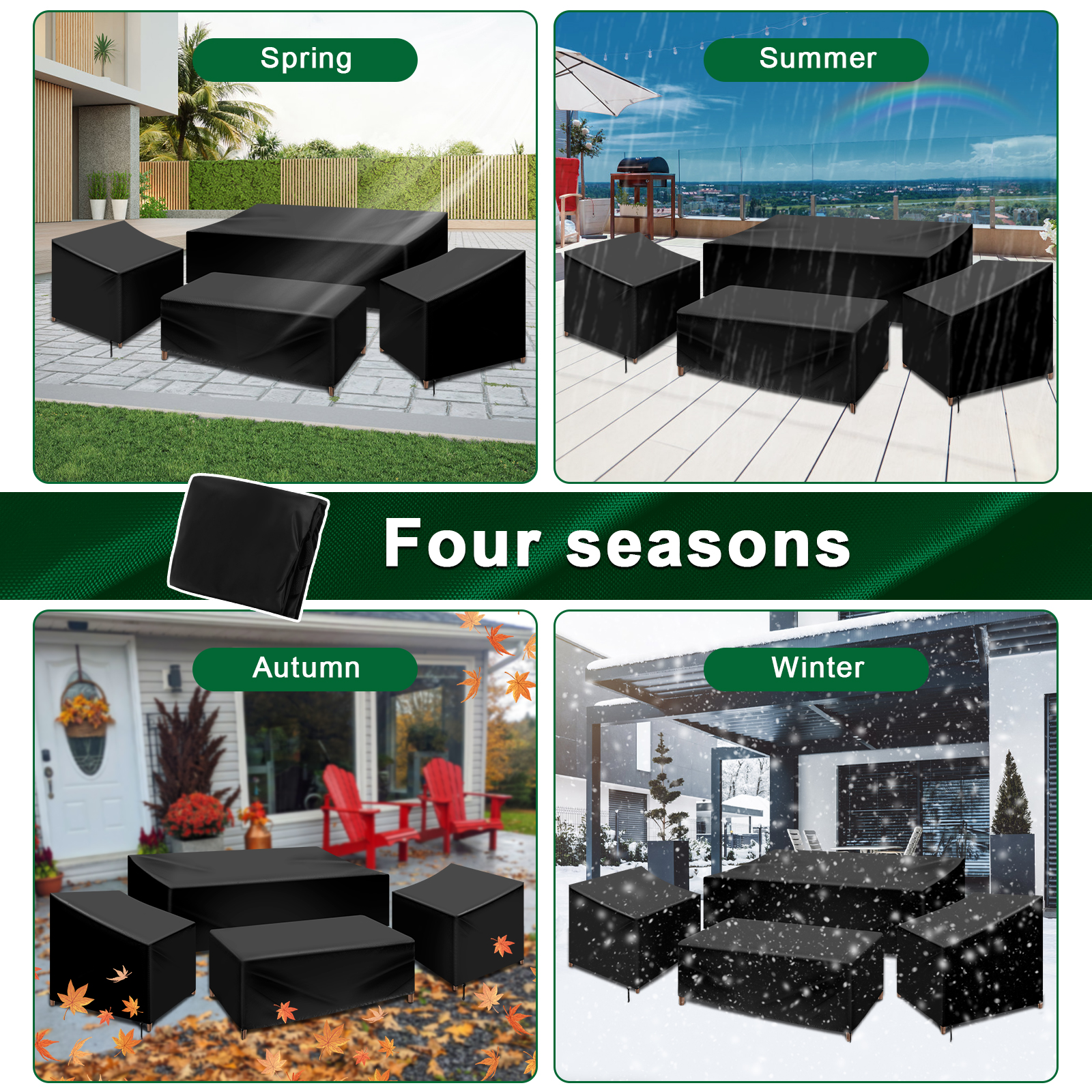 4Pcs Patio Furniture Cover Set - Outdoor Furniture Varnish reseña y precio