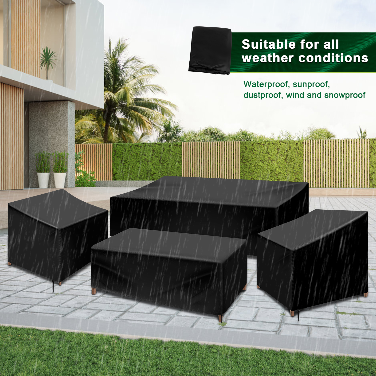 4Pcs Patio Furniture Cover Set - Outdoor Furniture Varnish reseña y precio