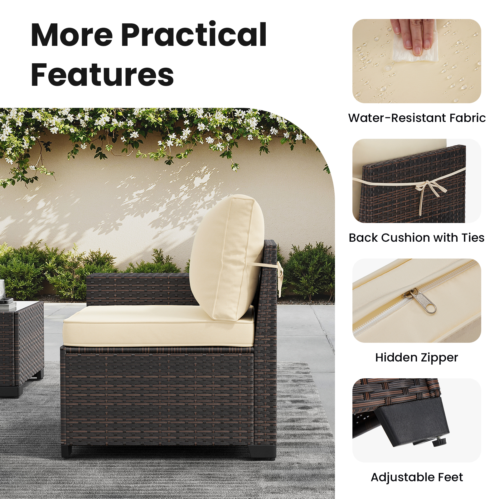 7 Piece Patio Furniture Set wi - Outdoor Furniture And Fire Pit reseña y precio
